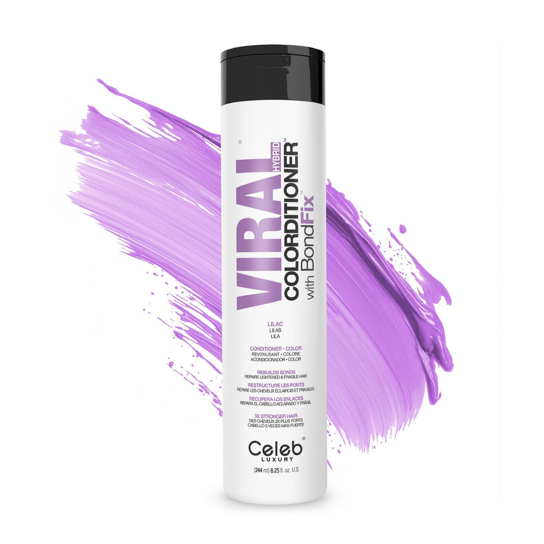 Celeb Luxury Viral Colorditioner, Professional Semi-Permanent Hair Color Depositing Conditioner, Lilac