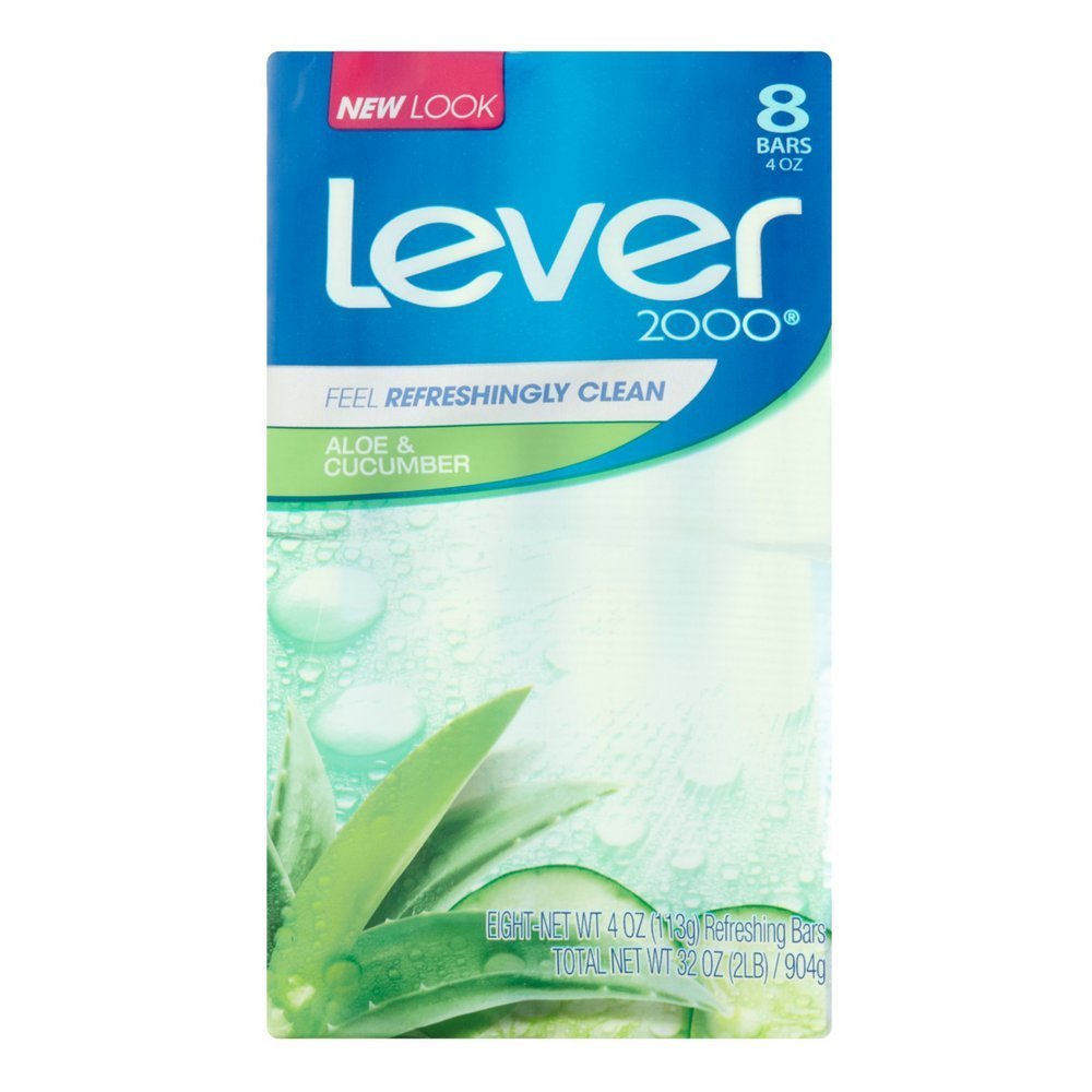 Lever 2000 Aloe & Cucumber Refreshing Bars Eight 4 Oz/113g