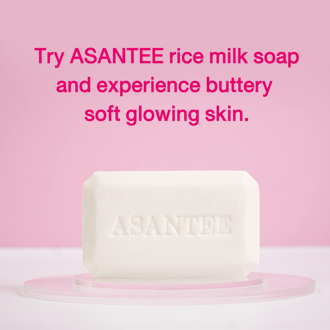 ASANTEE Rice Milk with Collagen and Honey Body Soap 125 g. (Pack of 3)