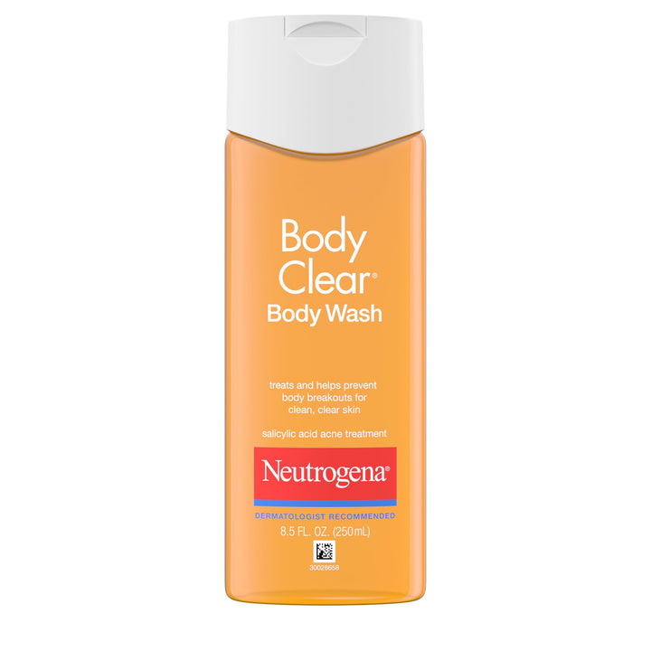 Neutrogena Body Clear Acne Body Wash with Glycerin & 2% Salicylic Acid Acne Medication to Help Treat Breakouts on Back, Chest & Shoulders, Non-Comedogenic, 8.5 fl. Oz, 6 Pack