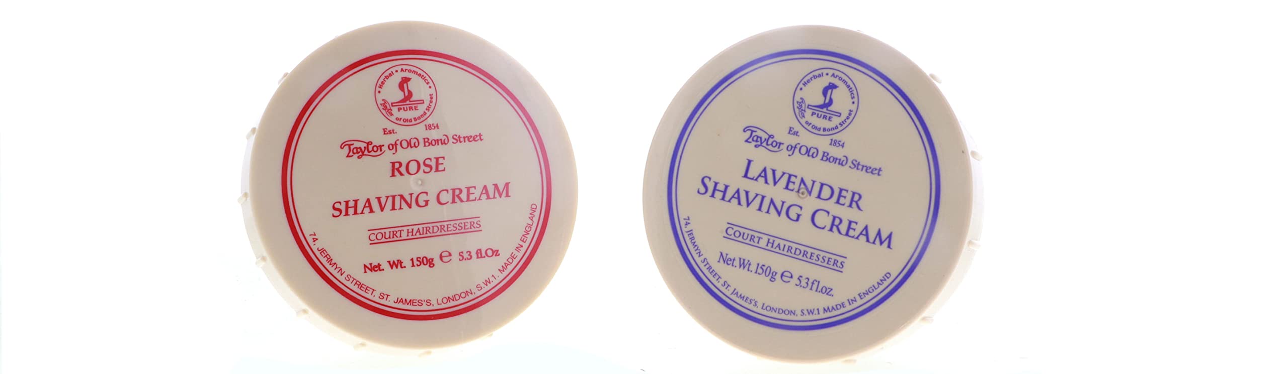 Taylor of Old Bond Street Shave Cream -- 2 Pack 5.3 0z Each Choose Your Scents! (Rose and Lavender)