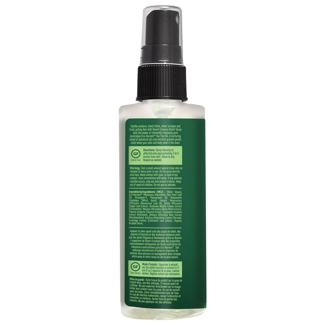 Desert Essence Relief Spray - 4 Fl Ounce - Pack of 2 - Eco-Harvest Tea Tree Oil & Other Essential Oils - Natural First Aid - Minor Burns - Sunburn - Insect Bites - Scrapes