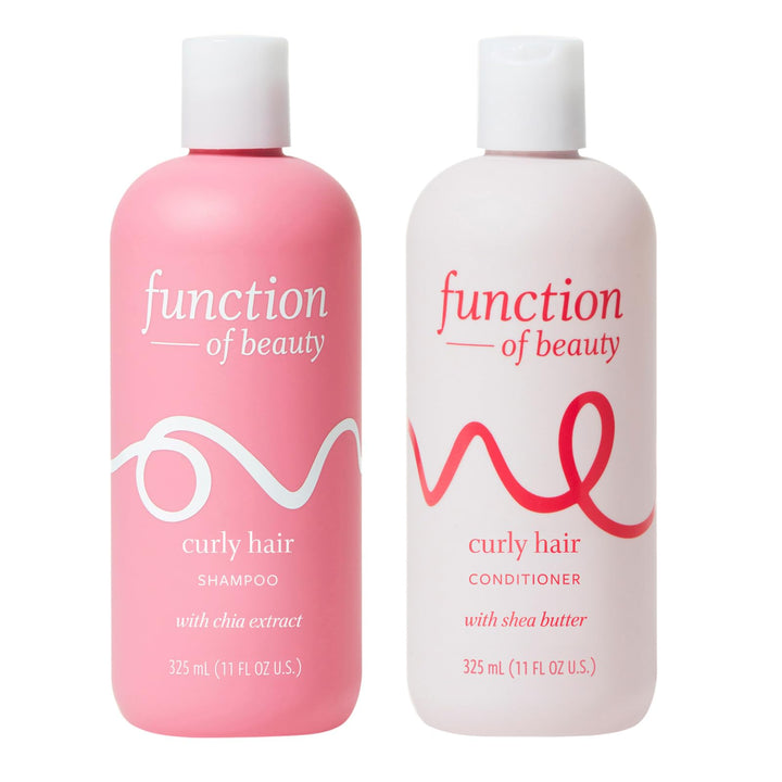 Function of Beauty Curly Hair Shampoo & Conditioner Set, 11 oz Each - With Chia Extract to Define & Shape Curls & Shea Butter to Moisturize, Nourish & Enhance Natural Curls, Sulfate-Free
