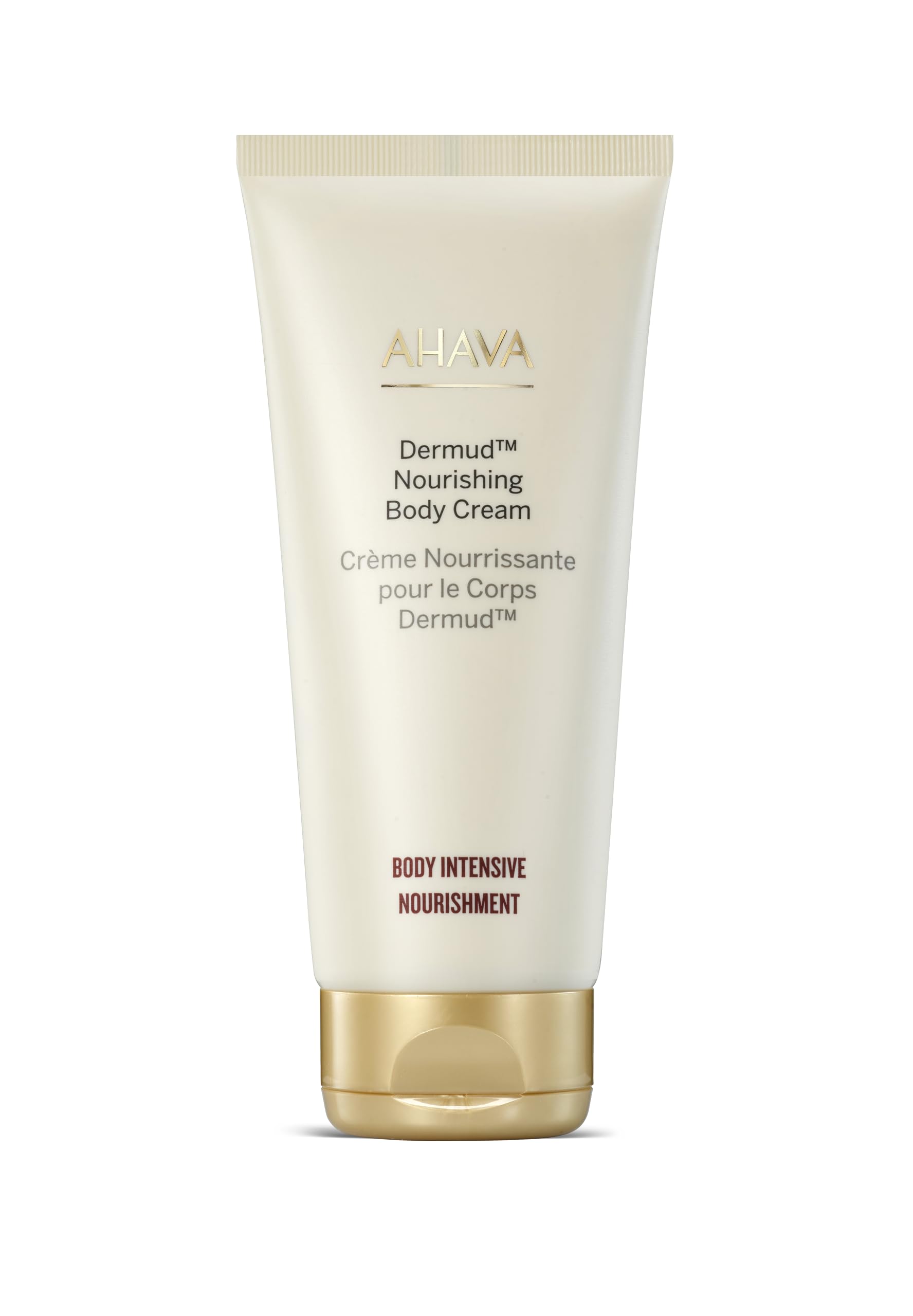 AHAVA Dermud Nourishing Body Cream - Relieves Roughness, Softens Skin, Hydrates Dry & Sensitive Skin, Enriched by Dermud Mud Complex, Osmoter, Aloe Vera Leaf, Vitamin E, Zinc & Allantoin, 3.4 Fl.Oz