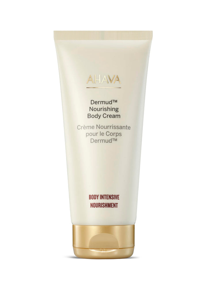AHAVA Dermud Nourishing Body Cream - Relieves Roughness, Softens Skin, Hydrates Dry & Sensitive Skin, Enriched by Dermud Mud Complex, Osmoter, Aloe Vera Leaf, Vitamin E, Zinc & Allantoin, 3.4 Fl.Oz
