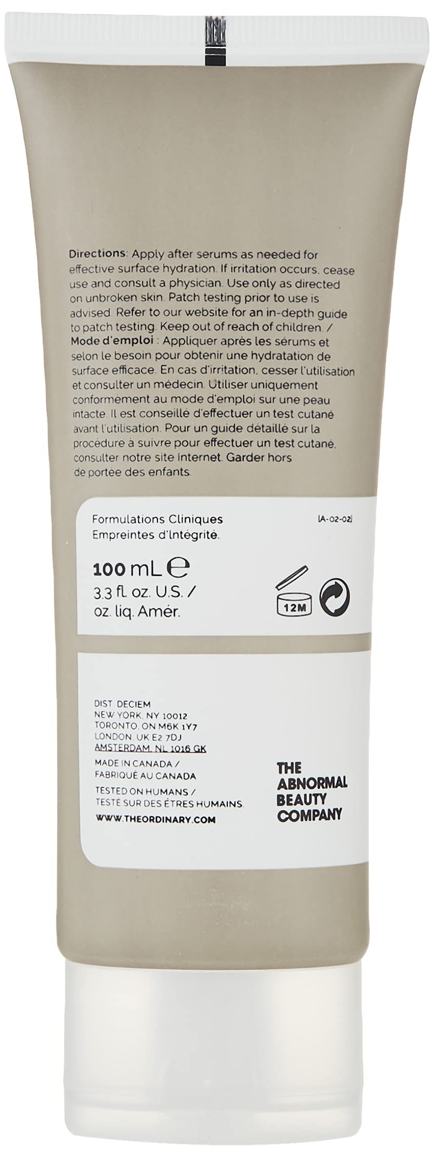 THE ORDINARY Moisturizer for Hydration (Dry Skin), 100 ml