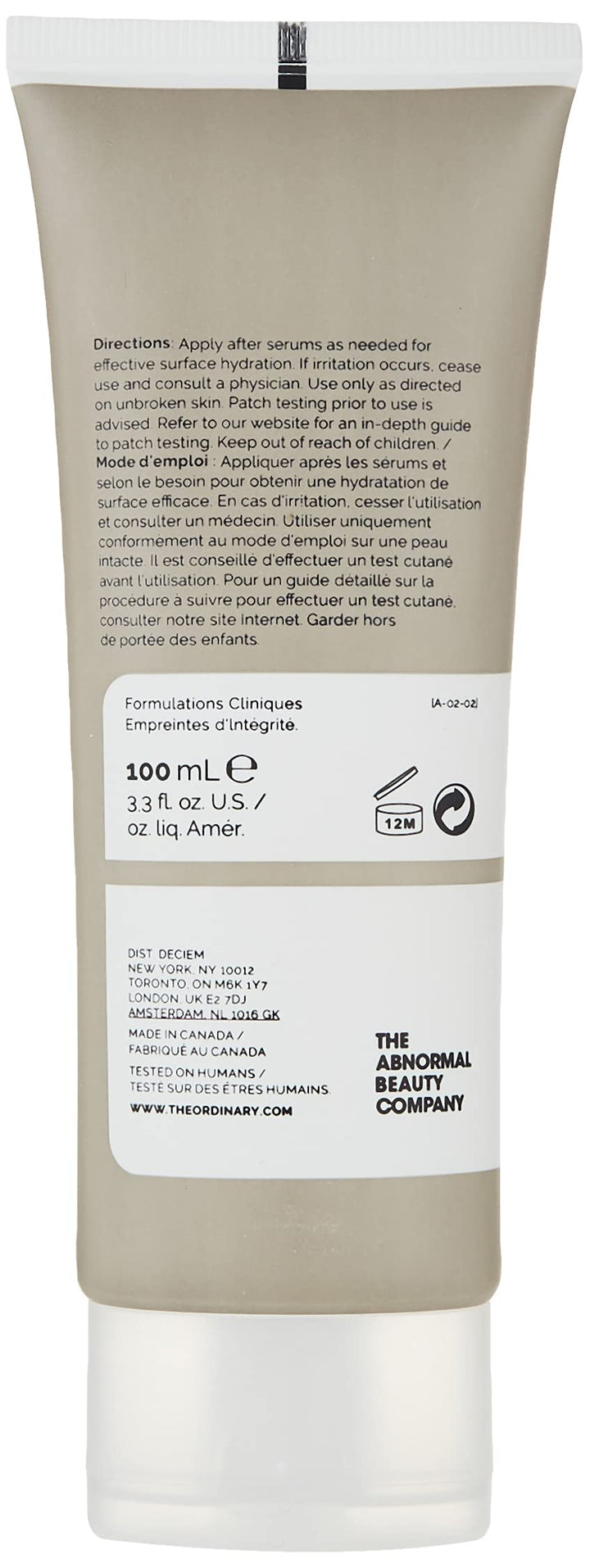 THE ORDINARY Moisturizer for Hydration (Dry Skin), 100 ml