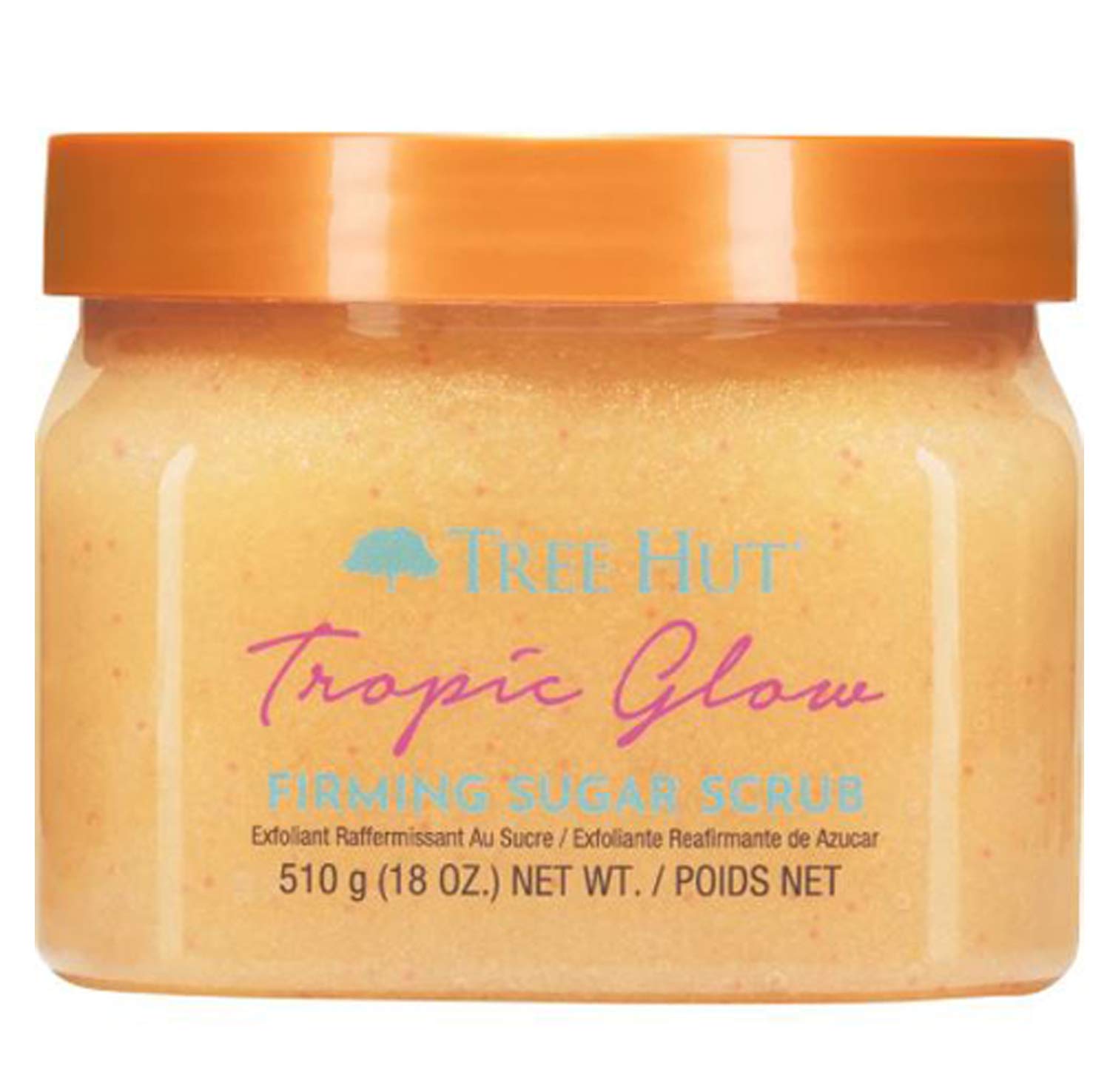 TREE HUT Tropic Glow Firming Sugar Scrub 18 Oz! Formulated With Real Sugar, Certified Shea Butter And Guarana Extract! Exfoliating Body Scrub That Leaves Skin Feeling Soft & Smooth! (Tropic Glow Scrub