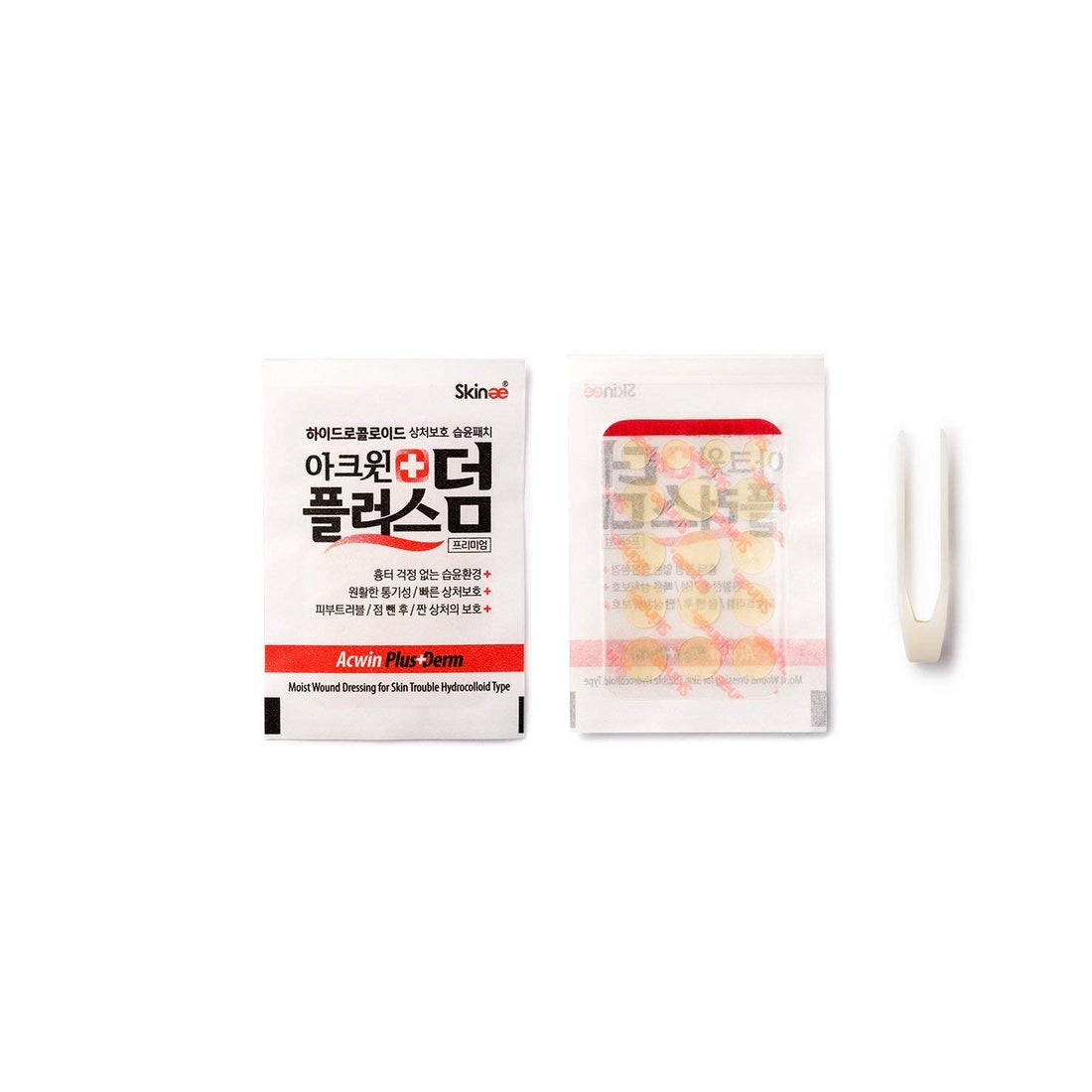 Skinae Acwin Plus Derm 4 Pack Acne Spot Pimple Absorbing Cover Patch, Moist Wound Dressing For Skin Trouble Acne Pimple Care Hydrocolloid Patch (Total 272 Count)