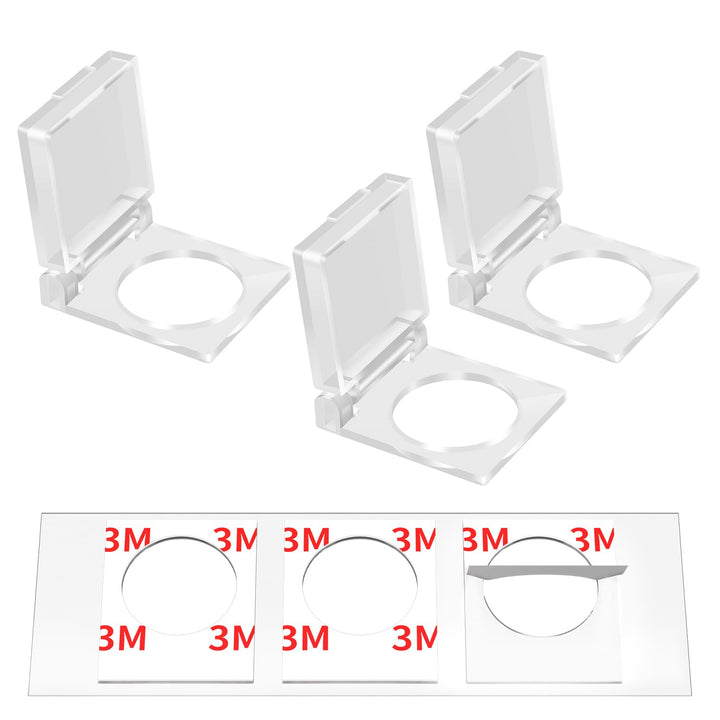 DaierTek 22mm Push Button Cover Child Proof Transparent Safety Power Button Switch Cover Guard Protector for Computer PC Desktop -3Pack