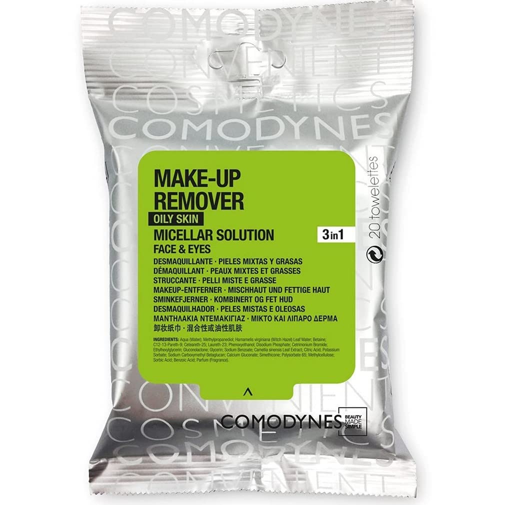 Comodynes Make-Up Remover Combination & Oily Skin 20 Wipes