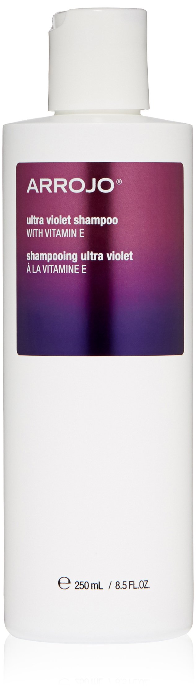 ARROJO Ultra Violet Purple Shampoo (8.5 oz) Hair Shampoo for Color Treated Hair to Eliminate Brassy & Yellow Tones Purple Shampoo for Blonde Hair w/ Vitamin E Paraben and Sulfate Free Shampoo
