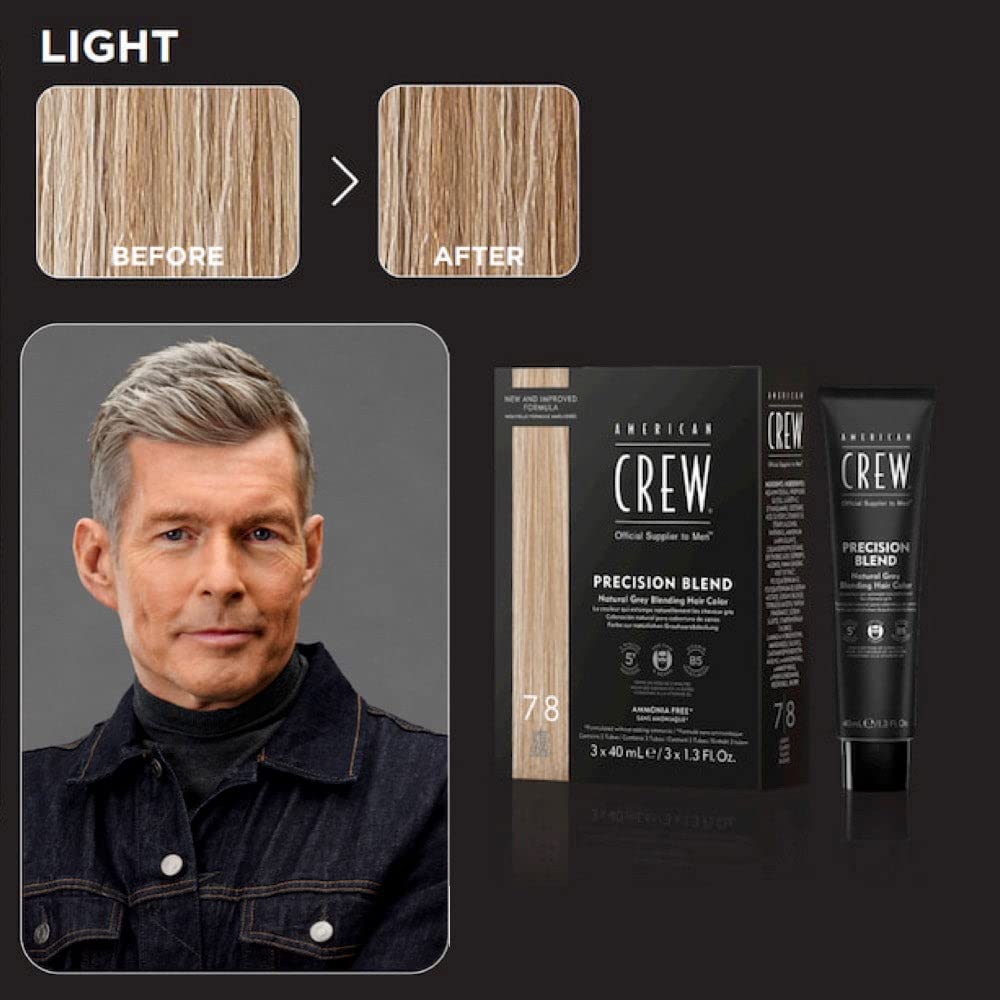 American Crew Precision Blend Natural Gray Coverage(1.35 oz) - Light (7-8)