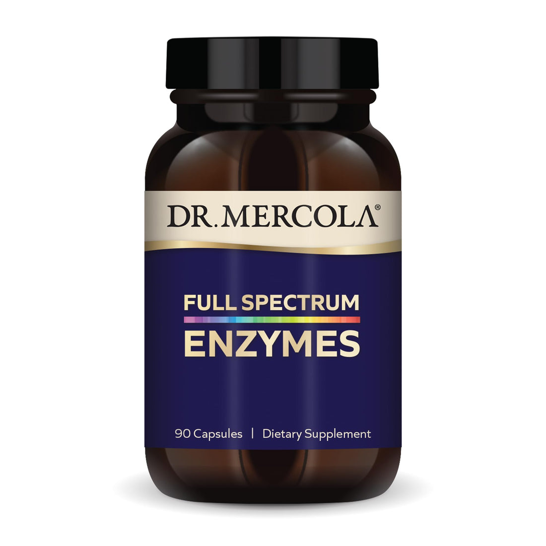 Dr. Mercola Full Spectrum Enzymes, 30 Servings (90 Capsules), Dietary Supplement, Supports Immune and Digestive Health, Non-GMO