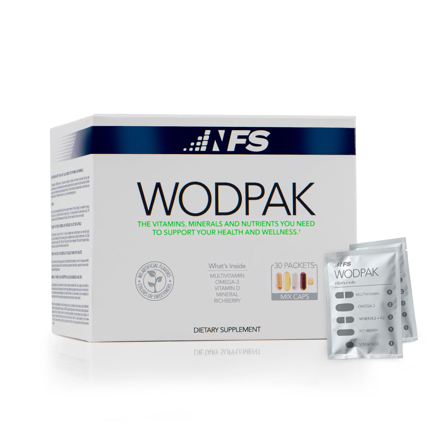 NF Sports WodPak Complete Daily Multivitamin for Men and Women, Soft-Gel Berry-Flavored Multivitamins with Vitamin D, Vitamin D3, Zinc, Omega 3, 30 Servings (Pack of 1)