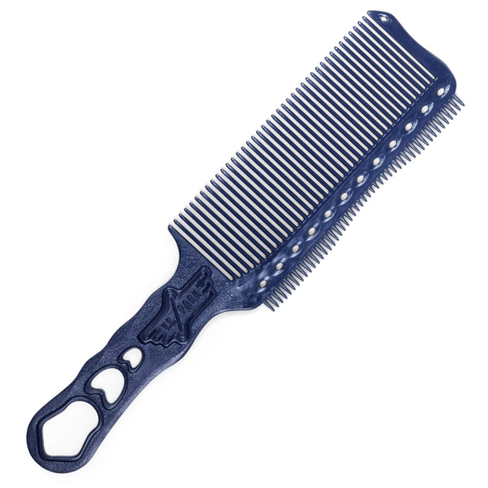 YS Park 282 Flattop Comb Slim Type with Teeth, YS-S282T, Blue