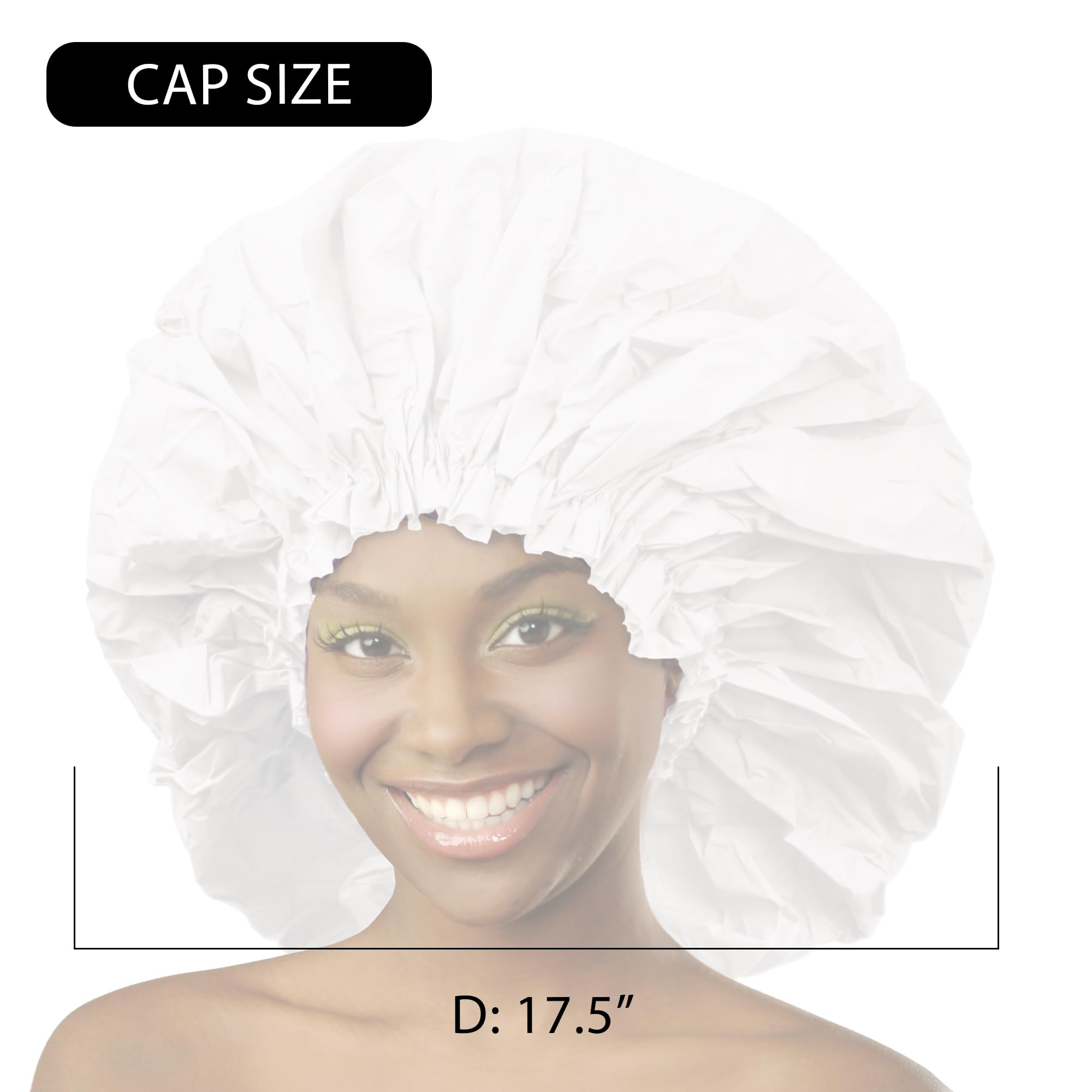 Donna Premium Collection Super Jumbo Shower Cap White 22163 by Donna Collection