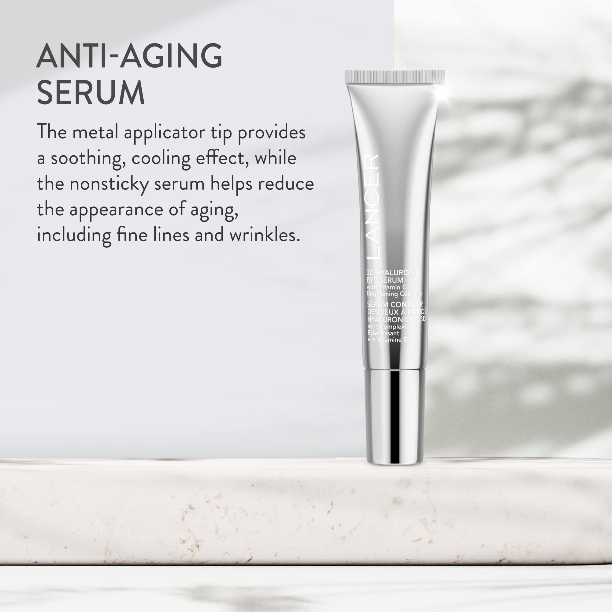 3D Hyaluronic Eye Serum with Vitamin C Brightening Complex.5 FL OZ, Dr. Lancer Dermatology Skincare, Serum Directly Targets the Appearance of Fine Lines and Wrinkles, Puffiness and Dark Circles