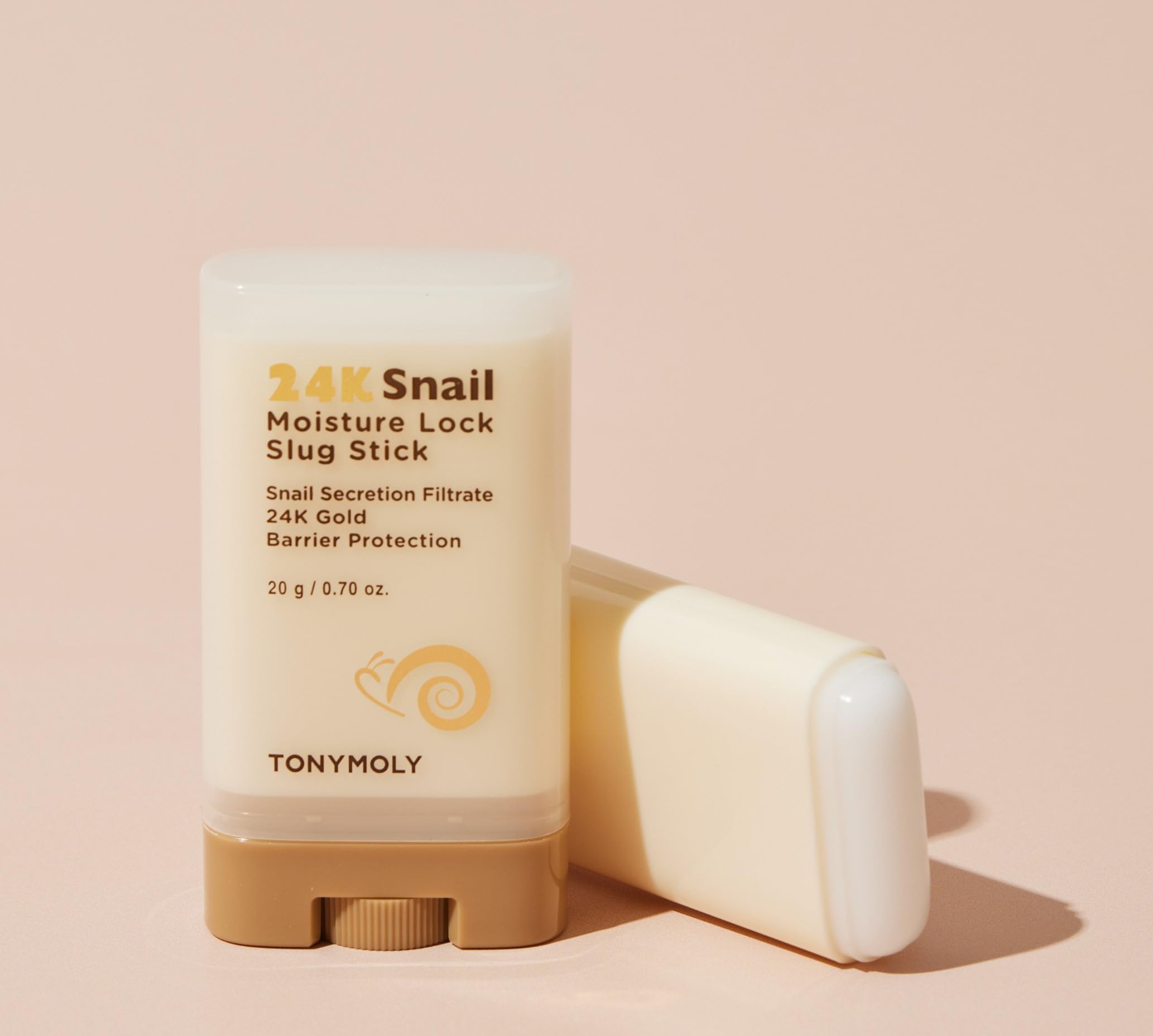 TONYMOLY 24K Snail Moisture Facial Stick, with Snail Mucin & 24k Gold, Easter Basket Stuffer, All-in-one Multi Balm Stick for Hydration & Barrier Protection, 20 g.