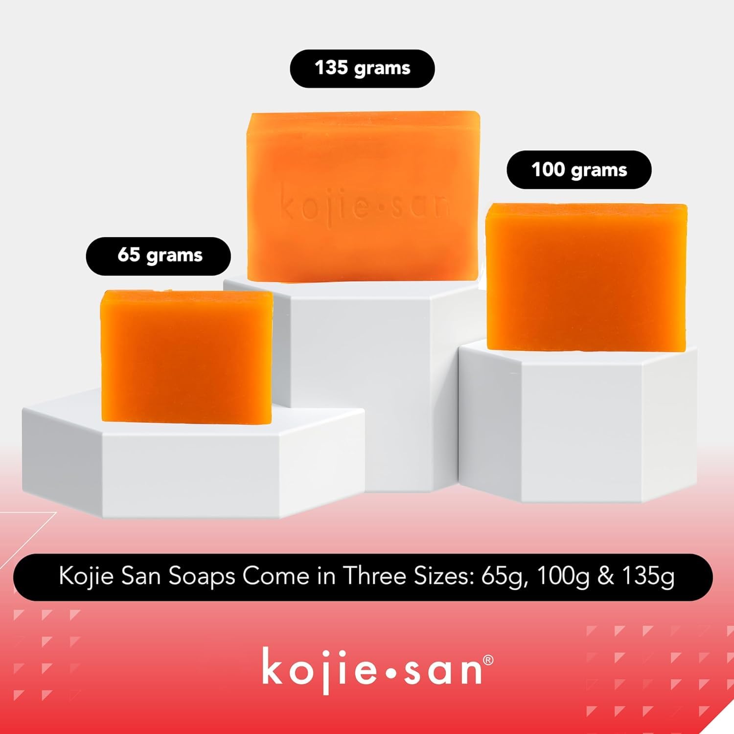 Kojie San Skin Brightening Soap - Original Kojic Acid that Reduces Dark Spots, Hyperpigmentation, & Scars with Exfoliating Soap Net Included - 65g x 2 Bars
