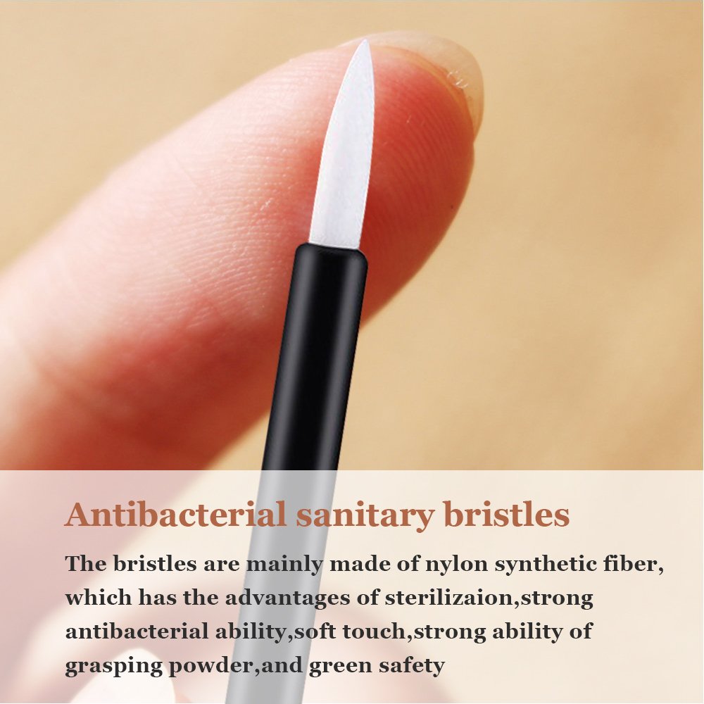 Bysiter Disposable Eyeliner Brush Eye shadow Applicator Fine Point Eye Liner Pens Lip Liner brushs Cosmetic Wands Makeup Tool set200pcs (Black)