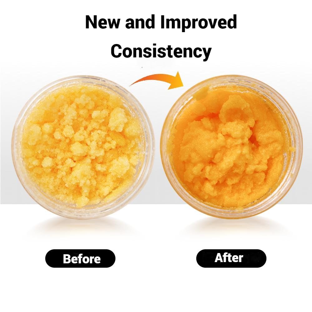 Kojic Acid Body Scrub - With Pure Kojic and Orange Oil | Natural Exfoliating Salt Body & Face Scrub-With Dead Sea Salt | Glycerin Grapeseed/Jojoba Oil- Brightens and Softens Skin 8.8 oz