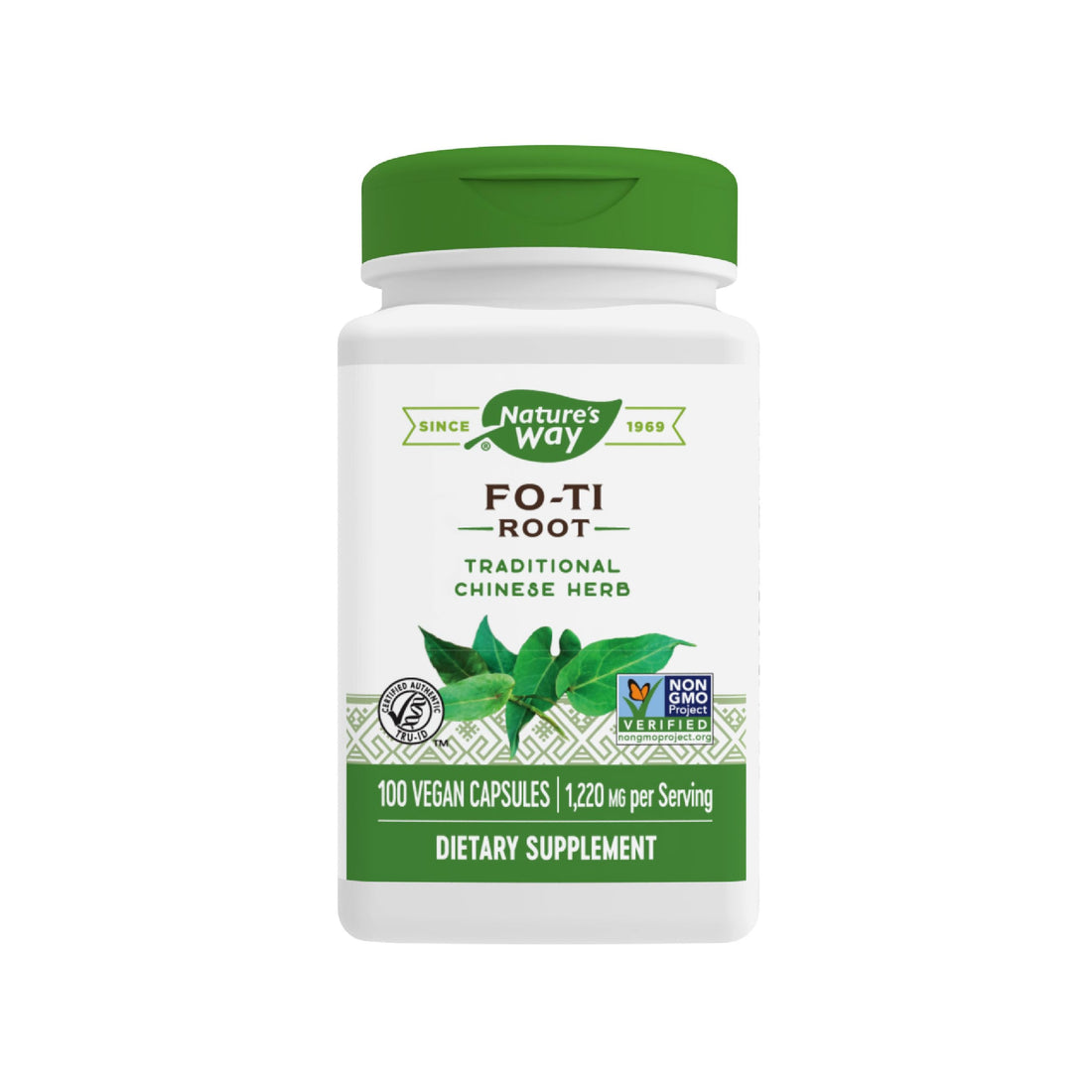 Nature's Way Fo-Ti Root, Traditional Chinese Herb, 1,220 mg per serving, 100 Vegan Capsules
