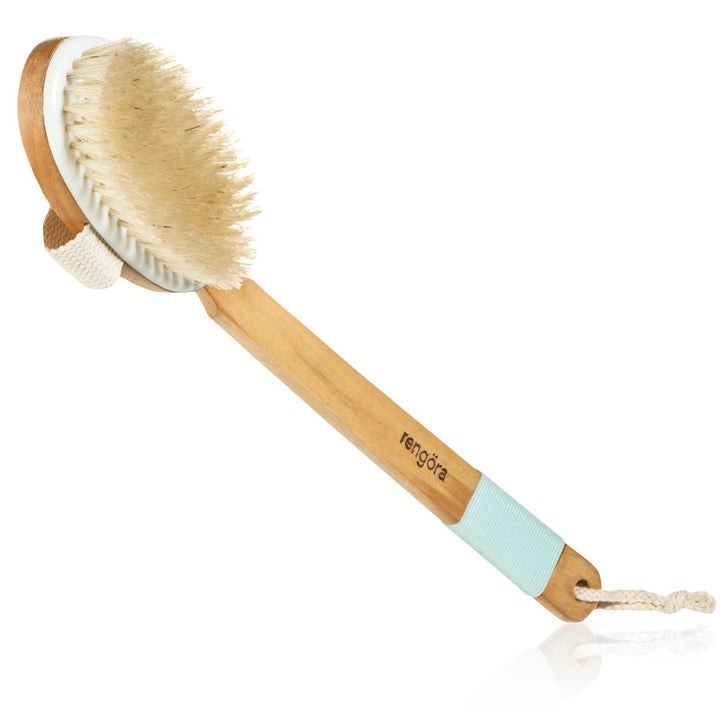 Dry Skin Body Brush - Dry Brush for Skin Care - Best for Massage, Exfoliating, Removing Dead Skin, Lymphatic Drainage, and Cellulite Treatment. Achieve Healthy Skin Today