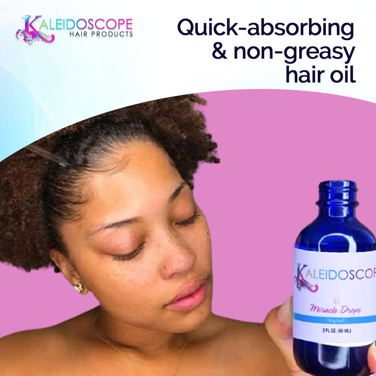 Kaleidoscope Miracle Drops Hair Oil for Strengthen Weak Hair 2oz Pack of 2