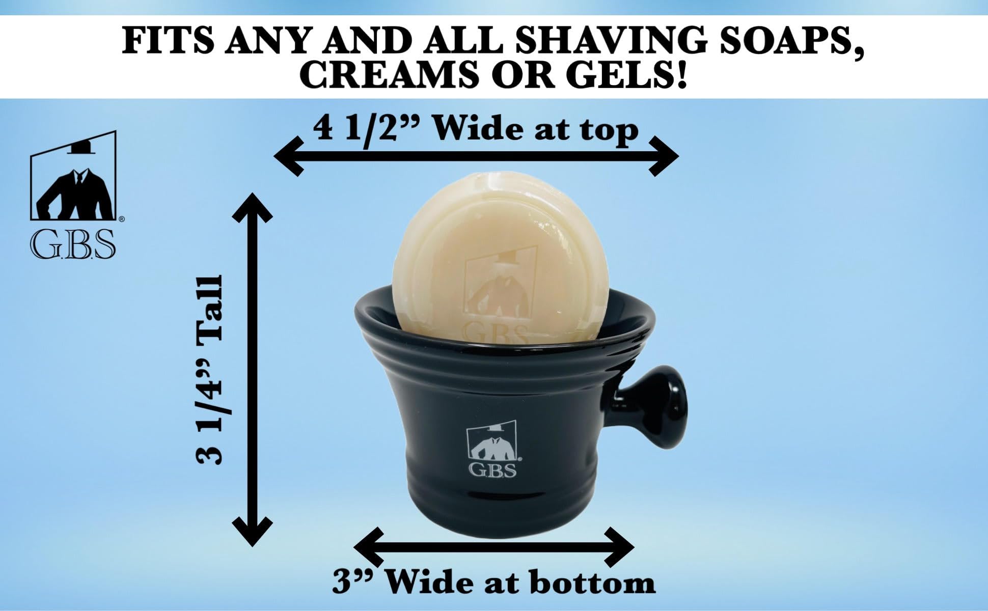 Men's Shaving Set - Premium Black Edition with Faux Horn Shave Ready Straight Razor, Leather Case, Strop,Brush, Stand, Mug & Soap!