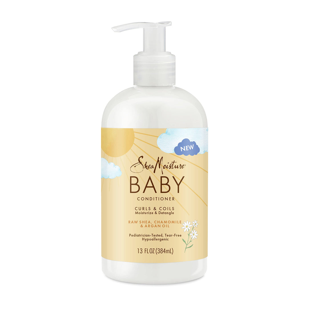 SheaMoisture Baby Leave-In Conditioner 10.3 oz and Conditioner 13 oz for Curly Hair Raw Shea, Chamomile and Argan Oil