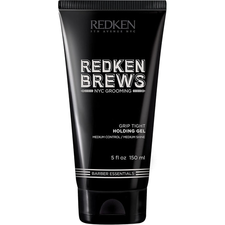 Redken Brews Holding Gel For Men | Men's Hair Gel | Medium Hold Styling | Medium Shine | Flake-Free, No Crunch Styling | For All Hair Types, Great For Curly Hair |5 Fl Oz
