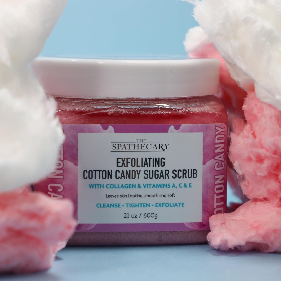 The Spathecary Body Scrub, Exfoliating-Nourishing-Refreshing-Smoothing Body Care 21 oz. (21 oz, Cotton Candy)