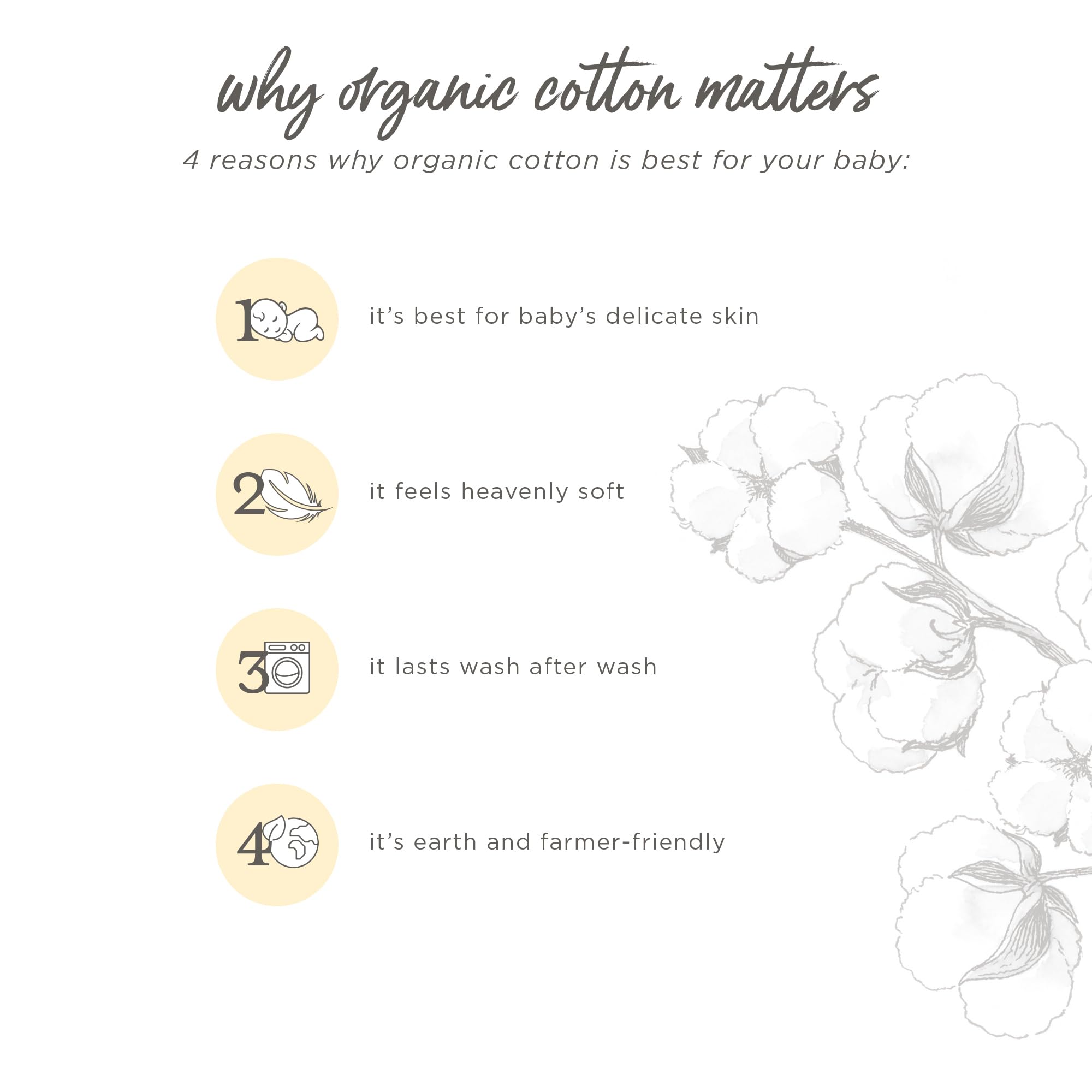 Burt's Bees Baby Infant Washcloths, 100% Organic Cotton, Soft and Super Absorbent Knit Terry Wash Cloth - 3 Pack Set