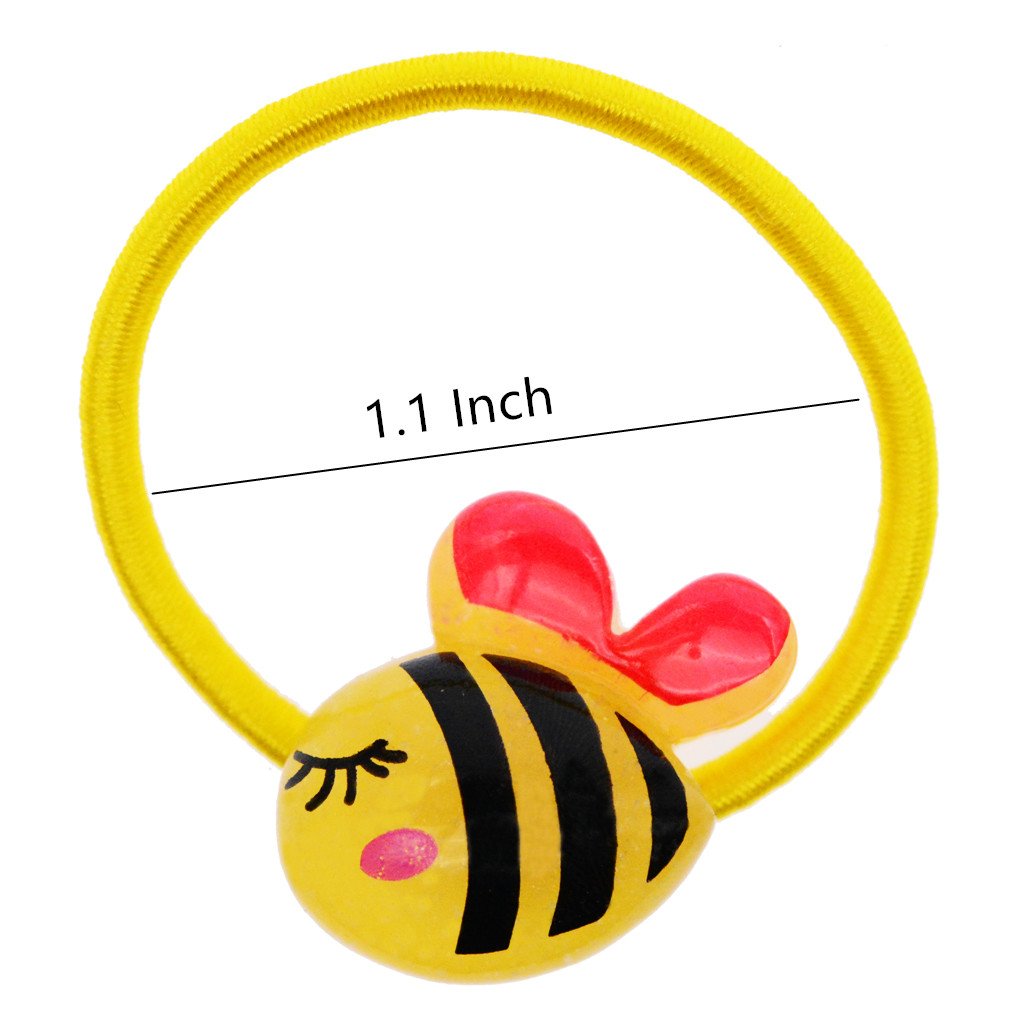 50 Pcs (25 Pairs) Cartoon Elastic Hair Ties Little Girls' Small Ropes Toddlers' Ponytail Holder