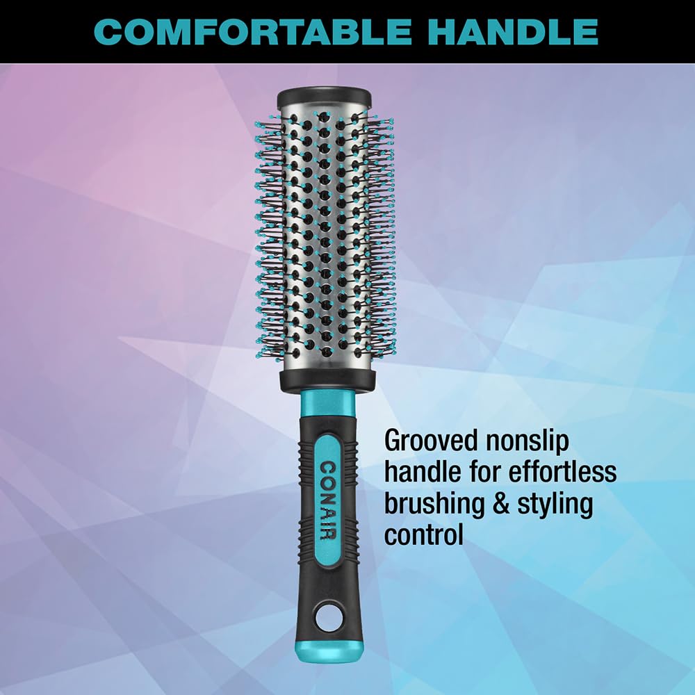 Conair Salon Results Round Hair Brush - Hair Brush Blow Dryer - Large Round Brush for Blow Out - Nylon Bristles - curly hair brush - hair brushes for women - hair brushes for women