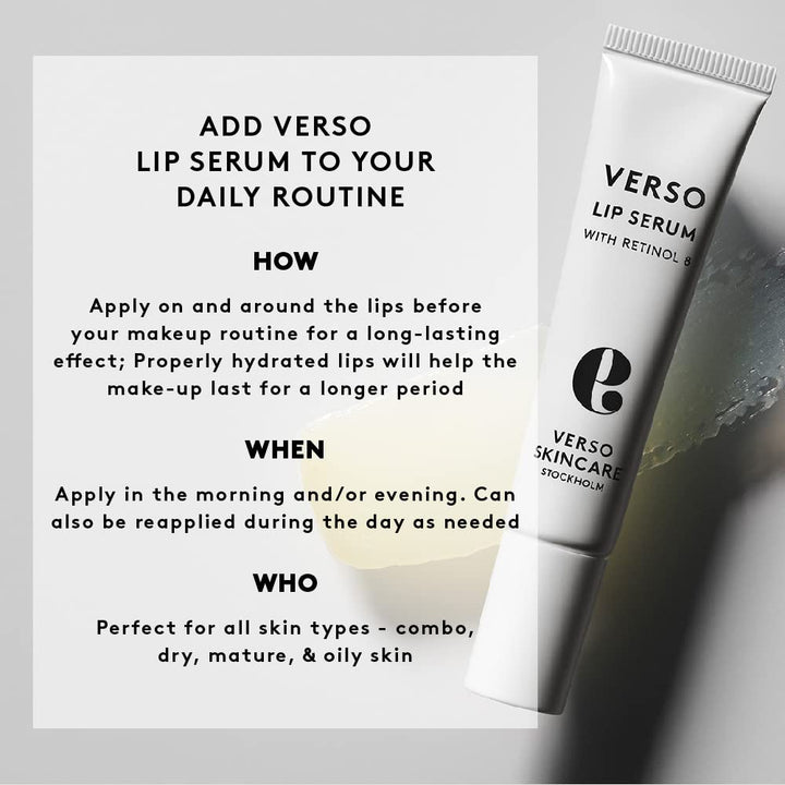 Verso Skincare Lip Serum for Women, 0.5 Ounce