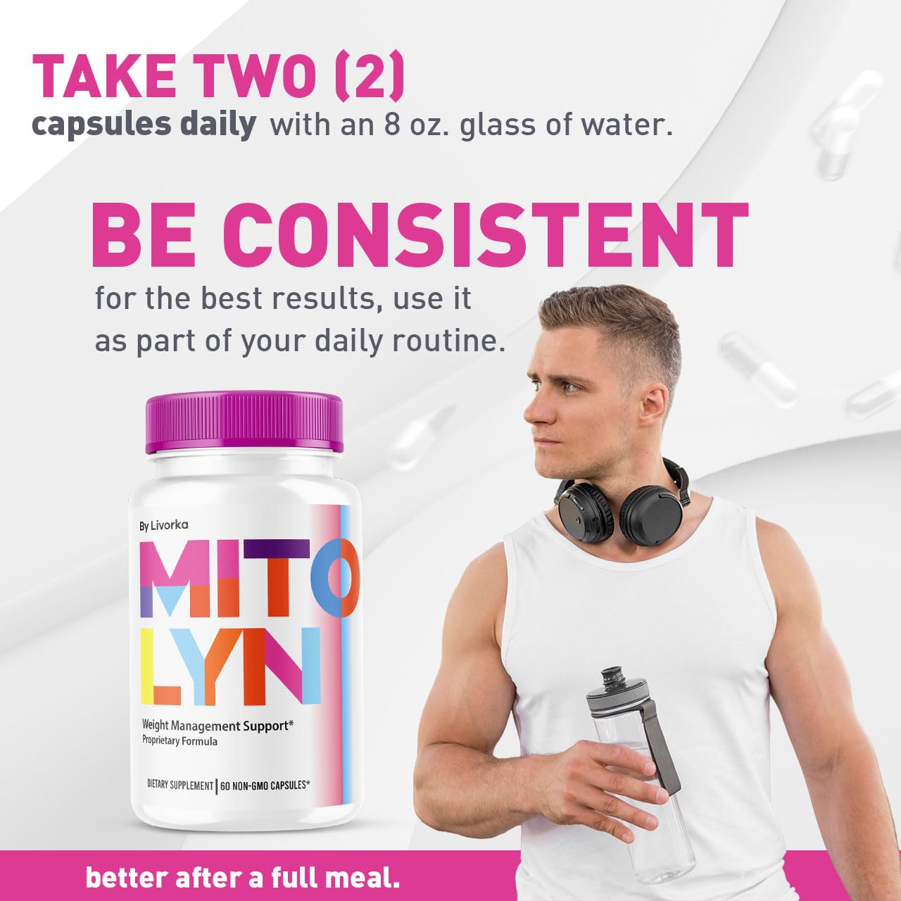 (2 Pack) Mitolyn Capsules - Mitolyn, Mitolyn Advanced Formula Pills, Mitolyn Supplement, Mito Lyn, Mito Lyn Pills, Mitolyn Support, Mitolyn Pill, Mitolyn Supplement Pills, 120 Capsules for 2 Months
