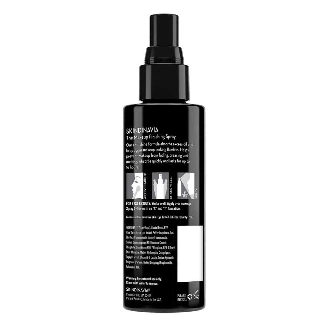 Skindinavia The Makeup Finishing Spray, Oil Control Setting Spray, For Oily Skin, Temperature-Control for All-Day Wear, Long-Lasting Up to 16+ Hours, Heat-Resistant & Waterproof, Fine Mist (8 Oz)