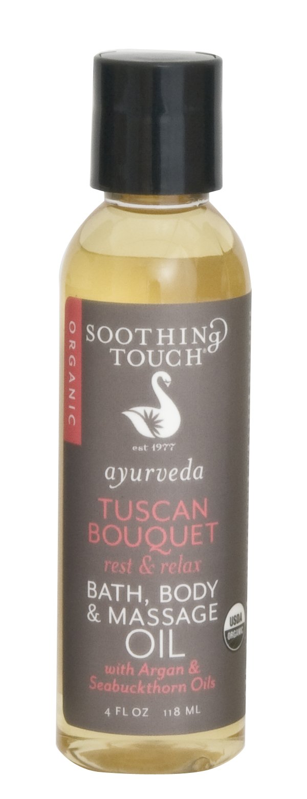 Soothing Touch Bath Body And Massage Oil Ayurveda Tuscan Bouqet Rest And Relax 4 Oz by Soothing Touch