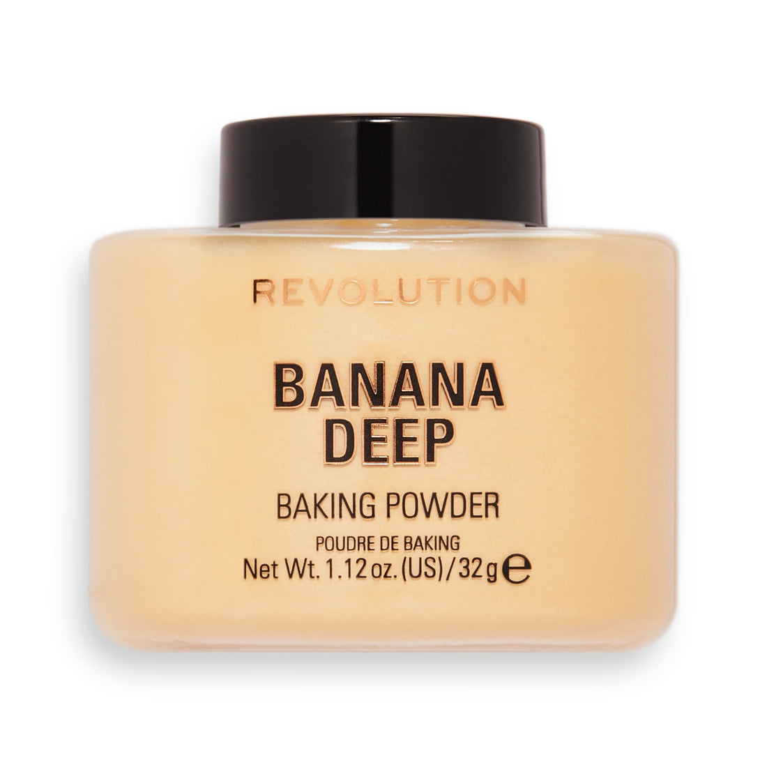 Revolution, Loose Baking Powder, Makeup Setting Powder, Long Lasting Coverage, Mattifies & Reduces Shine, Banana Deep, 1.12 oz