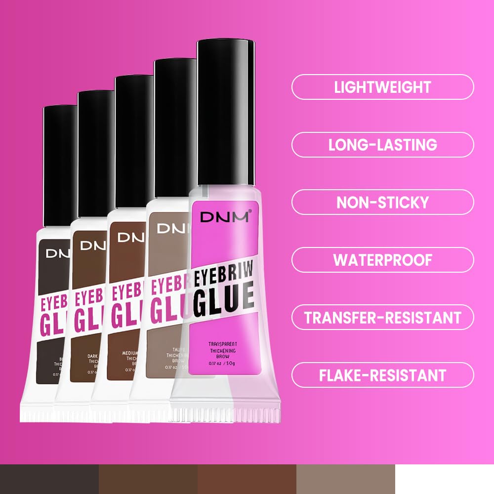Kaely PROFESSIONAL MAKEUP Brow Glue,Tinted Eyebrow Gel,Eyebrow Mascara Waterproof,gel para cejas a prueba de agua,Eye Brow Fast Sculpt,Vegan & Cruelty-Free,1Pcs-03 Medium Brown