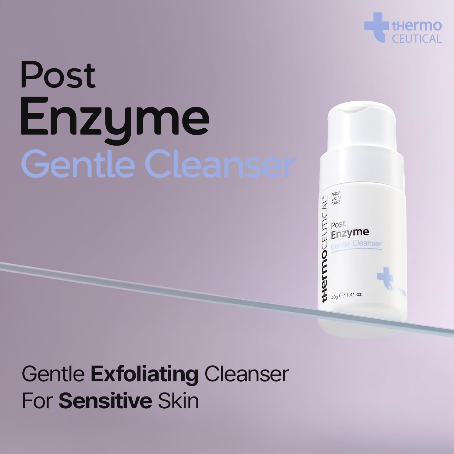 tHermoCEUTICAL Post Enzyme Gentle Cleanser - Daily Exfoliating Face Wash, Facial Scrub Exfoliator with Papaya Enzyme Powder, 1.4 fl.oz