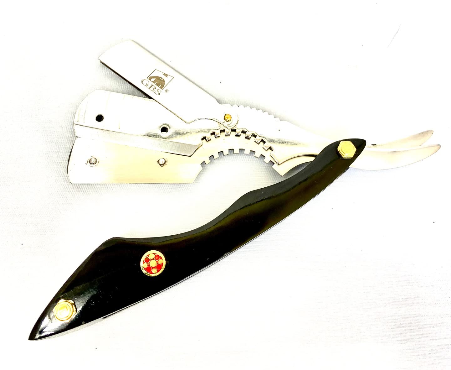 Master Barber Razor Shavette, Black Comes with 5 Pack of Derby Blades