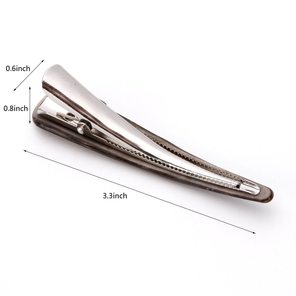 Yishenyishi 6Pack 3.3Inch Duck Teeth Bows Hair Clips Hair Grip Crocodile Accessories Hairpins Chic Styling Claw Hair Barrettes Makeover Pinch Clip - Classic