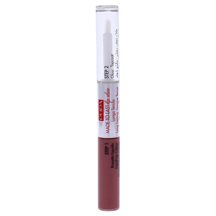 Pupa Milano Made To Last Lip Duo - Comfortable Liquid Lip Color with Top Coat - Waterproof - Long Lasting Hold - Ultra Shiny, Latex Effect Make-Up Result - 010 Vintage Pink - 0.13 Oz