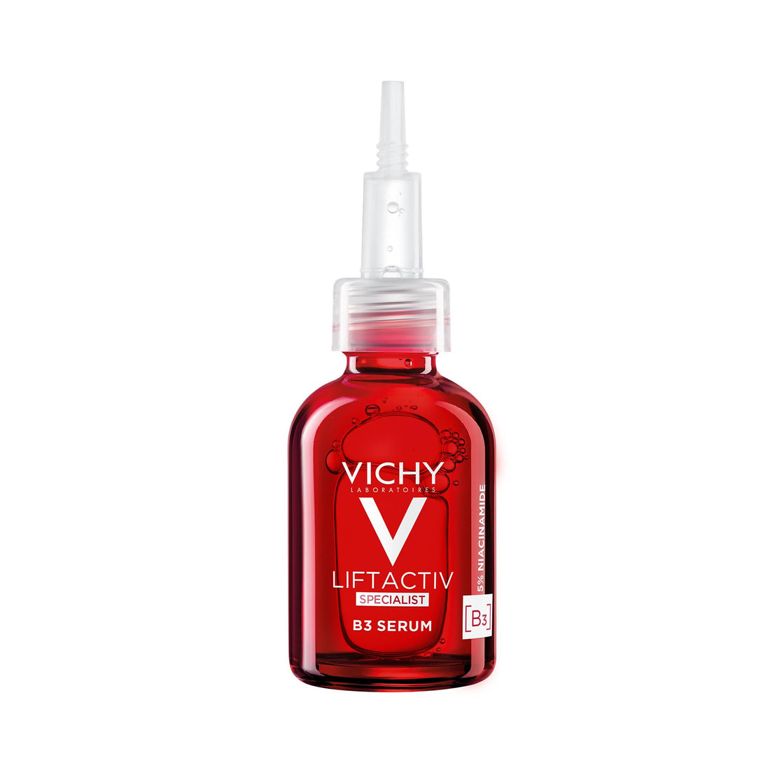 Vichy LiftActiv B3 Serum 5% Niacinamide + Glycolic Acid + Tranexamic Acid + Peptides, Fades Dark Spots & Smooths Wrinkles In 8 Weeks, Discoloration Correcting Serum, Alcohol Free