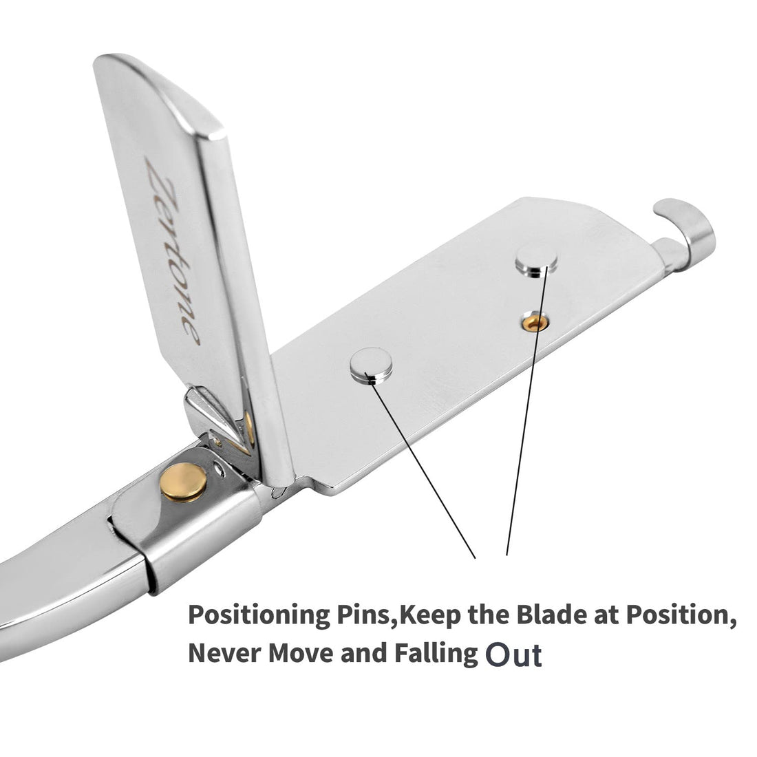 Zertone Aluminum: Straight Edge Razor Natural Wood Scale With Five Double Edge Blades - Professional And Close Shaving - Men'S Manual Shaver, Barber Approved