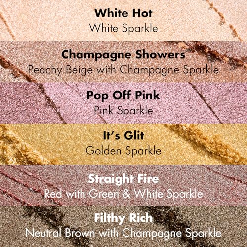 e.l.f. Fine As Fleck Glitter Eyeshadow, Long-Lasting Sheer Eye Makeup With A Shimmer Finish, Soft, Smooth Formula, Vegan & Cruelty-Free, White Hot