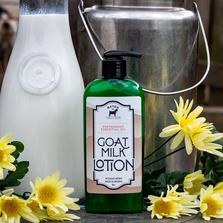 Bates Family Farm Goat Milk, Essential Oil, and Shae Butter Lotion 8 oz (Peppermint)